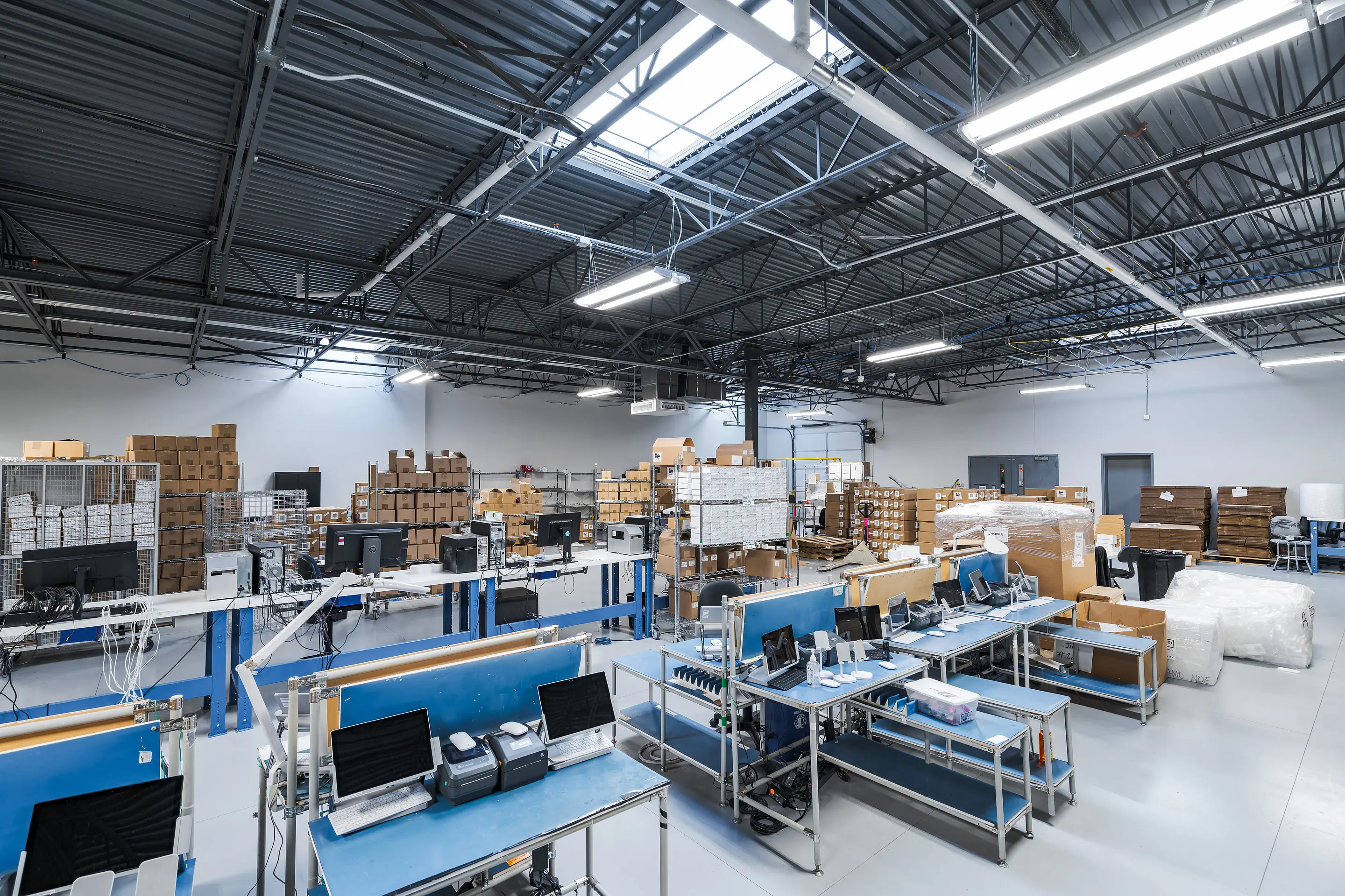 Test and verification workstations on the WesternTechSystems processing floor